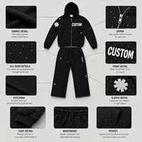 Sudadera con capucha Y2K con cremallera para hombre, estampada, de algodón grueso, estilo vintage lavado, streetwear, oversize, unisex, chándal al por mayor