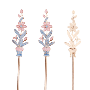 jiangc (12734) Accessoires Hanfu de style ancien, Nouveau style de <span class=keywords><strong>vase</strong></span>, bâtonnet à cheveux en alliage - Product Image 4