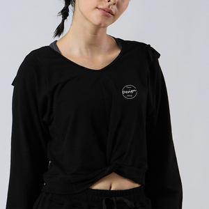 Jersey de diseño cruzado de alta calidad a granel Yoga Gym Slim Fitness sin capucha gráfico personalizado muestra gratis Sudadera con capucha - Product Image 6