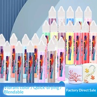 Peinture acrylique créative DIY transfrontalière faite à la main, pigment pour bougies, colle de gel de silice sans cuisson pour la peinture textile et le graffiti