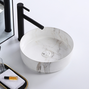 Lavabo Artistico da Appoggio in Ceramica Rotondo <span class=keywords><strong>Piccolo</strong></span>, Colore Opaco, per Arredo Bagno Moderno - Product Image 3