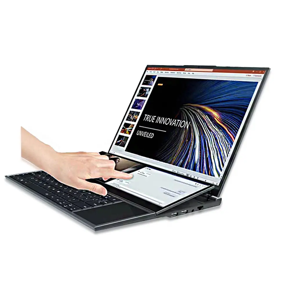 CRELANDER 더블 스크린 노트북 인텔 코어 i9 10885H 10 세대 프로세서 32GB 64GB RAM 4TB SSD 노트북 게이머 노트북 컴퓨터