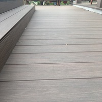 Papan Dek Komposit Solid Co-Extrusion 140x21mm Motif Kayu 3D untuk Lantai Taman WPC Luar Ruangan