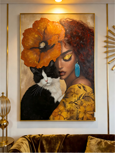 Quadro su Tela con Ritratto di Donna Africana Moderna e Lussuosa, Grande Formato, Decorazione Murale per la Casa, Stampa Digitale, Poster - Product Image 3