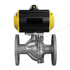 Vanne à bille pneumatique à bride de commande pneumatique en acier inoxydable de 6 pouces COVNA, commande urgente, avec bride de montage - Product Image 1