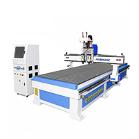 Fresadora CNC de doble cabezal Jinan Mosencnc, máquina de grabado de madera de doble husillo para producción en masa de puertas de gabinetes y muebles