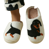 Produit Dropshipping 2026 Chaussons d'Intérieur Animaux pour Hommes et Femmes Chauds Respirants Hiver Pantoufles Maison en Peluche Motif Chiot Vente en Gros