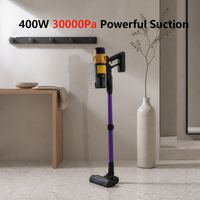 Aspirateur sans fil 400W, design anti-emmêlement, tout-en-un, écran LED, filtre HEPA lavable, autonomie maximale de 50 minutes, avec certifications CE/CB