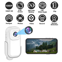 Caméra corporelle portable WIFI 1080P HD avec détection de mouvement, enregistreur vidéo de poche pour vélo, sports de plein air, sécurité microSD