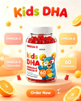 Gummies véganes Omega 3 pour enfants à marque privée, livraison rapide, OEM, Gummies Omega 3 DHA pour enfants, Gummies Omega 3 pour enfants à marque privée