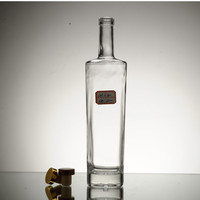 En gros faible quantité minimale de commande étiquette noire whisky bouteille d'esprit 750ml bouteille en verre de luxe vin alcool bouteilles avec bouchon en liège