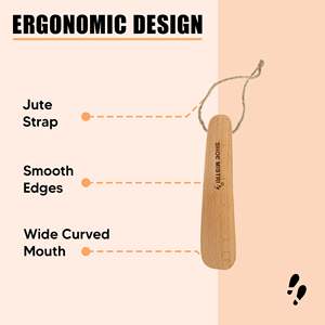 Compre una Calzadera de Madera Ligera de 6 Pulgadas para Hombres y Mujeres, Portátil y Fácil de Usar en Casa, Viajes, Oficina, Bolsa, Auto - Product Image 2