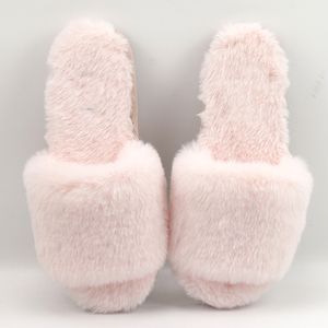 Pantofole <span class=keywords><strong>da</strong></span> <span class=keywords><strong>donna</strong></span> in pelliccia sintetica Fuzzy Memory Foam imitazione piatta in pelliccia di coniglio pantofole punta aperta scarpe <span class=keywords><strong>da</strong></span> <span class=keywords><strong>casa</strong></span> sandali - Product Image 6