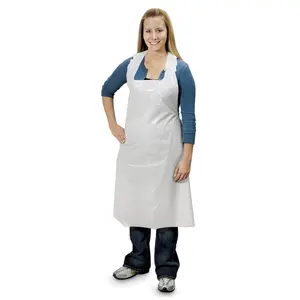 Large Plastic Disposable Aprons 28 x 46 Inch Clear Aprons for Cooking Picnic DIY Crafts Full Body Coverage Large Thicken Aprons