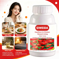 OEM Natural Espino Hierbas Tabletas Caramelo Molleja de Pollo Digestión Salud Intestinal Suplemento Dietético 100 Tabletas