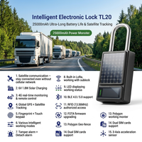 Serrure GPS IoT 4G LoRa par satellite avec contrôle à distance et Cloud pour le transport antivol de marchandises de grande valeur en acier/aluminium, étanche IP67