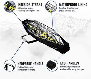 Borsa da snowboard per borsa da sci imbottita impermeabile - Product Image 6
