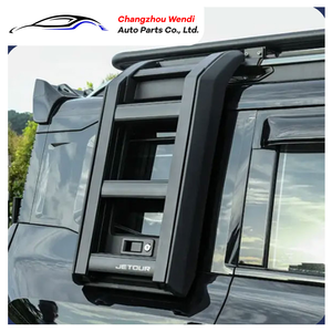 Autozubehör Elevable Aluminium Modification Upgrade Teile Teleskop Climb Folding Seiten leiter für Jetour Traveller T2 - Product Image 4