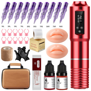 Kit de maquillaje permanente inalámbrico Tuffking con pantalla, batería, pluma, suministros para tatuaje de labios, máquina todo en uno - Product Image 3
