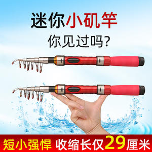 Mini canne à pêche télescopique 3,5 m pour la pêche en mer, canne à eau salée avec guides SIC, action moyenne rapide, portable et légère, canne de lancer - Product Image 3