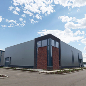 Almacén prefabricado de acero ligero Multi Span, estructura de acero, cobertizo agrícola y taller para procesamiento de soldadura, construcción de modelo