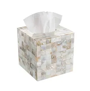 Nouveau produit 2025 boîte à mouchoirs en nacre de luxe faite à la main utilisant pour la décoration emballage personnalisé fabriqué au Vietnam fabricant - Product Image 3