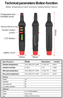 Mestek MAYILON — thermomètre HT62, hygromètre, capteur d'humidité et de température environnemental, de Type stylo, Portable