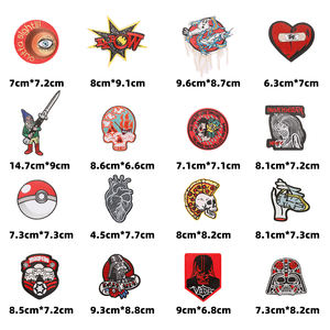 Vente flash : Patchs brodés en forme de crâne punk, squelette, os, cœur cardiaque, doigt, style heavy metal <span class=keywords><strong>rock</strong></span> roll pour veste de motard - Product Image 2