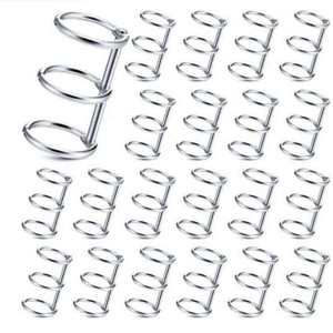 Vòng Sách 3 Gáy Sổ Tay Tự Làm Đường Kính 25Mm Kẹp Gáy Sách 3 Vòng Lịch Để Bàn Màu Vàng Kim Vòng Gắn Lá Rời Bằng Kim Loại Có Cột Sống - Product Image 2