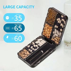 Outdoor Camping Travel Organizer Weekly Box Portable Large Daily Magnetic Pill Case for Vitamin Fish Oil Supplements Custom Logo - Product Image 3