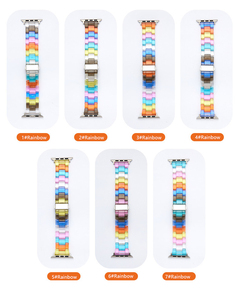 Rainbow Classic Band para Apple Watch <span class=keywords><strong>Iwatch</strong></span> 10 <span class=keywords><strong>Ultra</strong></span> 8 7 6 Correa para Samsung Garmin Smartwatch 20/22mm Correa de reloj de repuesto - Product Image 4