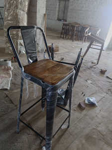 2025 Offre Spéciale haute qualité Antique métal chaise fer cadre salle à manger cuisine Restaurant Bar café jardin maison appartement atelier - Product Image 4