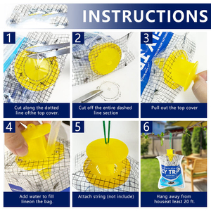 Bán buôn ngoài trời sử dụng Fly Catcher Túi Fly Repellent ngoài trời Fly Catcher Fly Trap với Fly Bait - Product Image 4