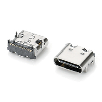 Conector USB Micro Tipo B 2.0 Vertical de 180 Grados Hembra para PCB, Embalaje en Cinta y Rollo