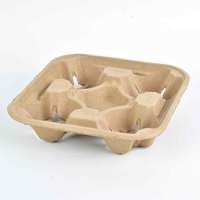 Support à gobelets en pâte à papier haute densité 1/2/4/4 alvéoles, biodégradable, pour café, économise les frais de transport, plateau à boissons antichoc