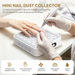 Aspirateur à poussière pour ongles portable, 4200 tr/min, haute vitesse, faible bruit, extracteur de poussière pour manucure, pour la maison, le salon, l'art des ongles - Product Image 2