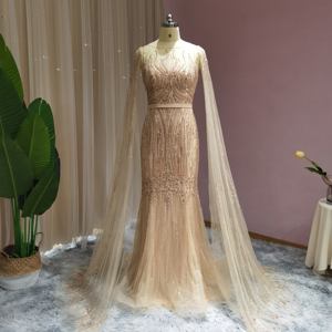 Jancember SCZ153 Hermosos vestidos de noche con mangas casquillo Sudáfrica para mujeres - Product Image 2