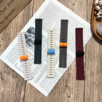 Eraysun Unisex De Montre Watch Bands Soft 18mm 20mm 22mm Watch Band Flat-Head Dragon Scale Magnetic Silicone Watch Strap
