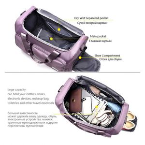 Sac de sport Ys91 grande capacité avec compartiment à chaussures et poche humide, personnalisable avec logo, sac de voyage portable avec poignées - Product Image 3