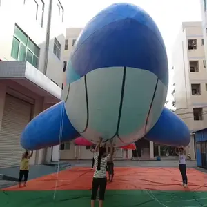 Globo de helio hermético gigante para publicidad colgante de 10m de largo, jorobada inflable a la venta