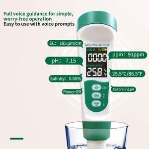 Stylo testeur de qualité de l'eau 5 en 1 : mesure précise du <span class=keywords><strong>pH</strong></span>, des TDS, de l'EC, de la salinité et de la température pour aquarium, piscine, hydroponie - Product Image 4