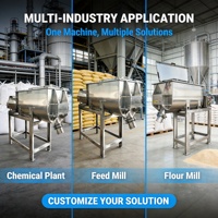 Mélangeur à ruban horizontal en acier inoxydable de qualité alimentaire pour poudre de protéines, poudre de lait, épices, mélange de produits chimiques, directement de l'usine