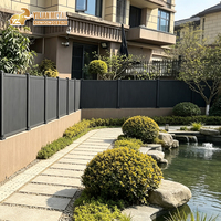 Panneau de clôture horizontal en aluminium à lattes pleines pour extérieur, jardin, piscine, villa, écran de séparation, revêtement poudré, couleur personnalisée, CE