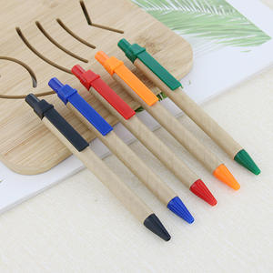 Stylo à bille biodégradable en papier kraft écologique - Product Image 4