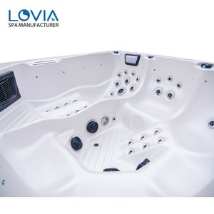 全新设计户外热水浴缸 Spa Balboa 6人按摩配置 LED 灯 Jacuzzier 水疗按摩浴缸户外热水浴缸出售 - Product Image 3