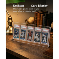 Vitrine de présentation pour cartes acryliques gradées, personnalisable, multi-emplacements, pour cartes à collectionner, pour collectionneurs de cartes sportives, maison et bureau
