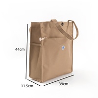 Sac fourre-tout personnalisé en toile grande capacité pour homme, décontracté, minimaliste, unisexe, pour affaires, sac à bandoulière pour documents, avec une seule sangle d'épaule