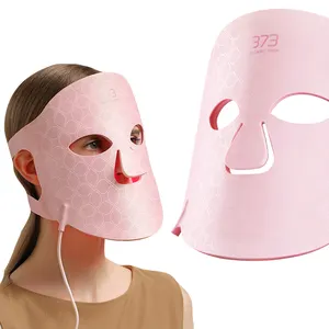 Masker Wajah Led 18 dalam 1, perangkat wajah silikon pendingin pengencang cahaya foton penghilang jerawat keriput peremajaan kulit