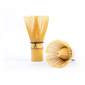 Customized Color Rope Bamboo Green Tea Japanese 80 Prongs <b>Whisk</b> With Plastic Jar Chashaku for Matcha - Product Image 1