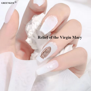 Vente en gros de breloques 3D en alliage pour Nail Art avec strass bijoux San Judas Vierge Marie pour manucure et Nail Art - Product Image 4